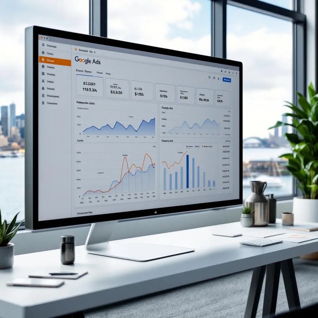 Google Ads performance dashboard for a pool builder — cost per lead, conversions, and lead quality tracked by Dive In Digital